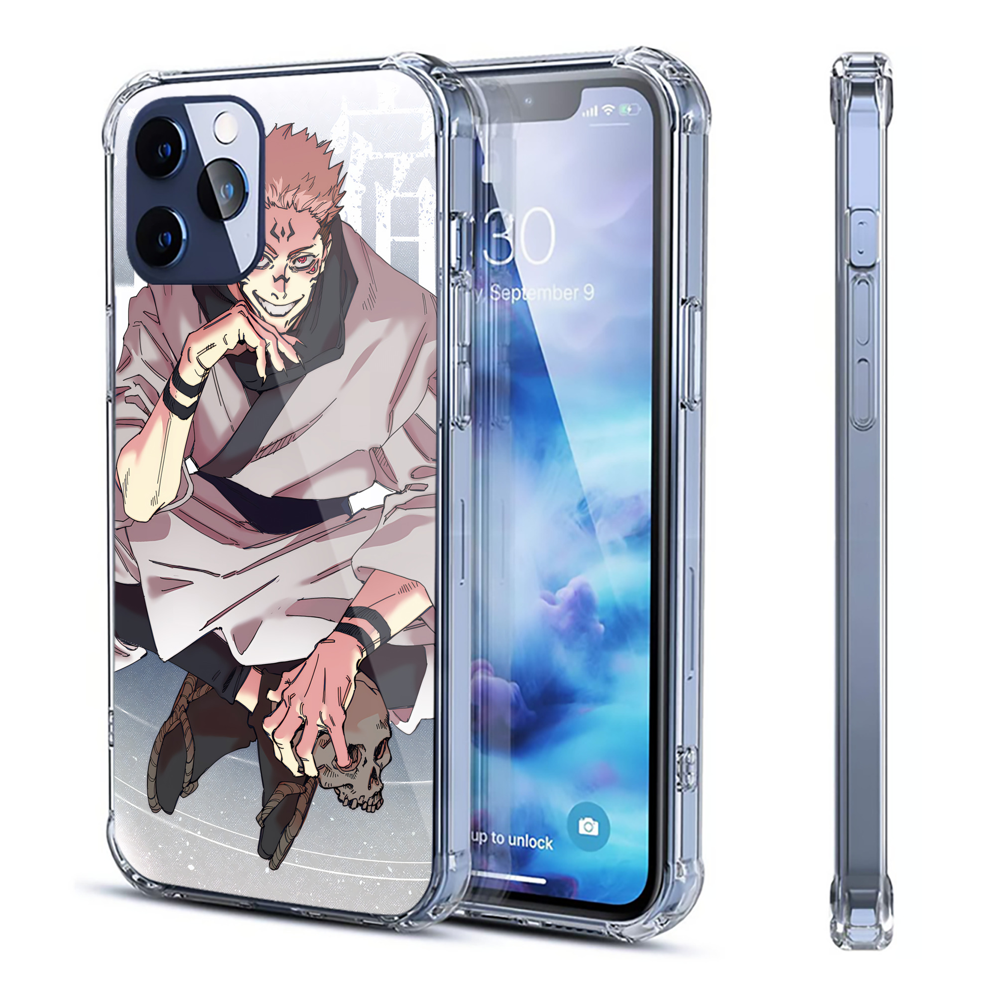 （画像用） 呪術廻戦 Jujutsu Kaisen 【iPhone 12シリーズ対応】透明スマホケース（クリアソフトケース）